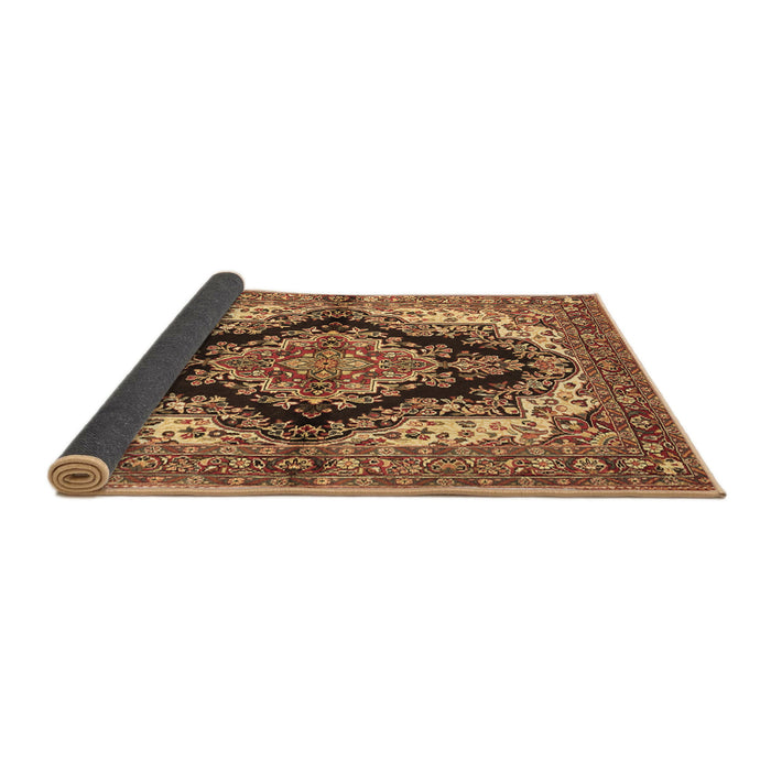 Sideview of Medallion Brown Traditional Rug, tr2567brn