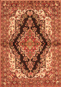 Medallion Orange Traditional Rug, tr2567org