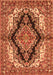 Medallion Orange Traditional Rug, tr2567org