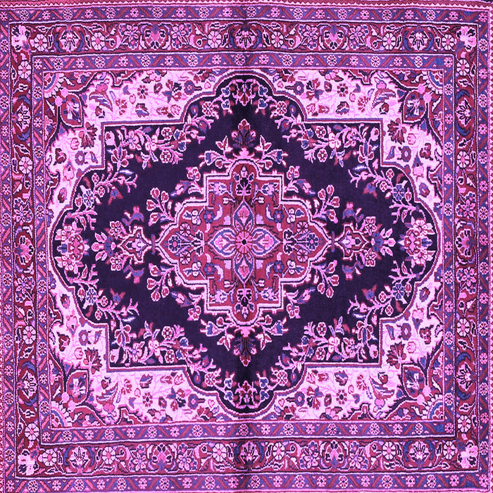 Square Medallion Purple Traditional Rug, tr2567pur