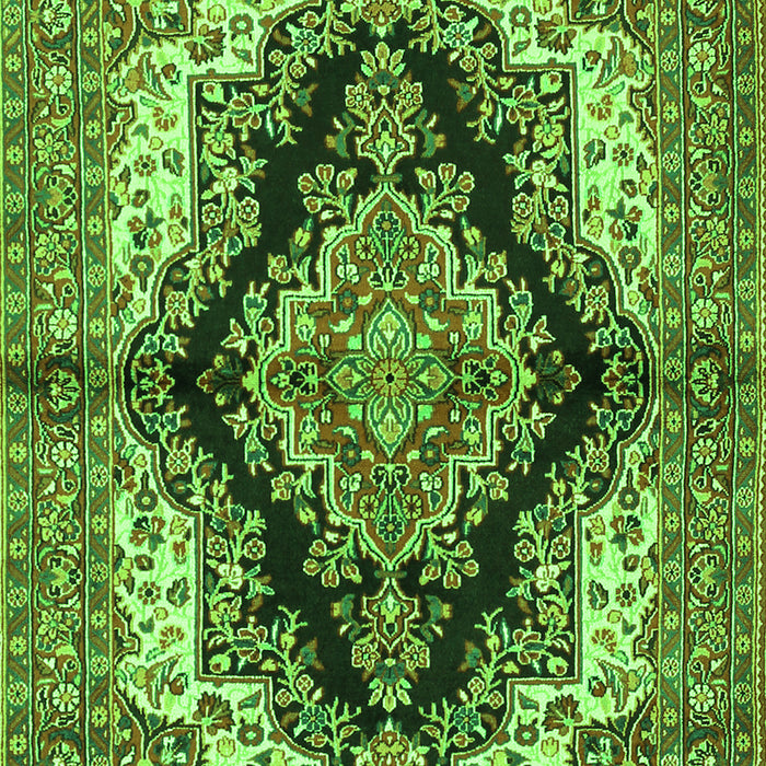 Medallion Green Traditional Rug, tr2567grn