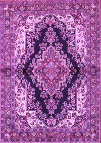 Medallion Purple Traditional Rug, tr2567pur