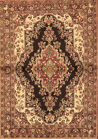 Medallion Brown Traditional Rug, tr2567brn