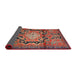 Sideview of Traditional Orange Salmon Pink Persian Rug, tr2568