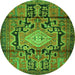 Machine Washable Persian Green Traditional Area Rugs, wshtr2568grn