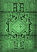 Machine Washable Persian Emerald Green Traditional Area Rugs, wshtr2568emgrn