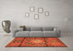 Machine Washable Persian Orange Traditional Area Rugs in a Living Room, wshtr2568org