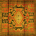 Square Persian Yellow Traditional Rug, tr2568yw