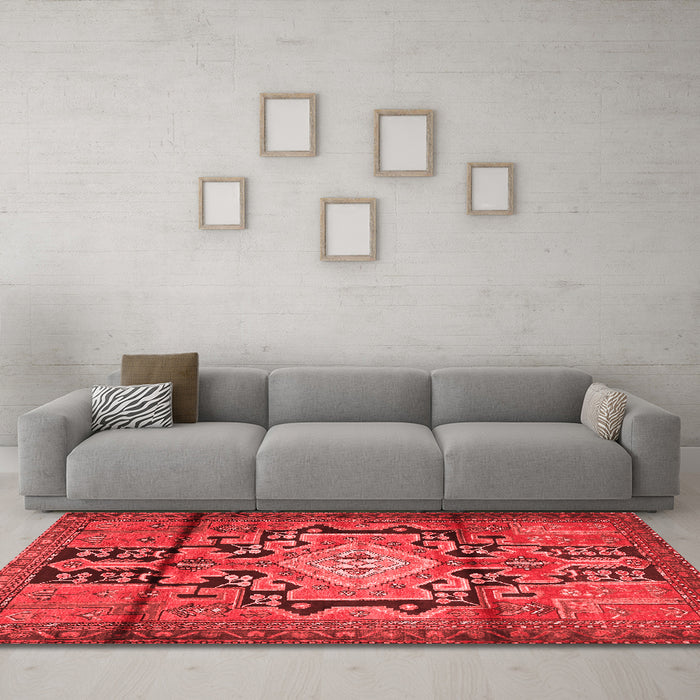 Traditional Red Washable Rugs