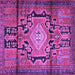 Square Persian Purple Traditional Rug, tr2568pur