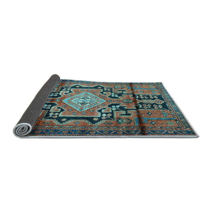Sideview of Persian Light Blue Traditional Rug, tr2568lblu