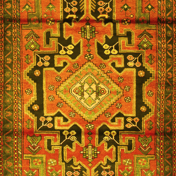 Machine Washable Persian Yellow Traditional Rug, wshtr2568yw