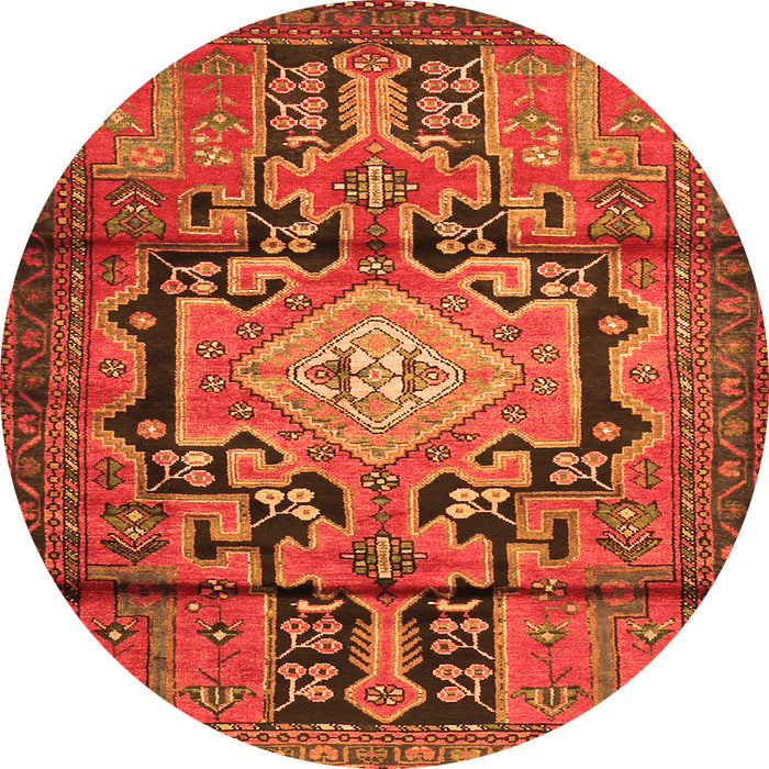 Square Persian Orange Traditional Rug, tr2568org