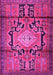 Machine Washable Persian Pink Traditional Rug, wshtr2568pnk