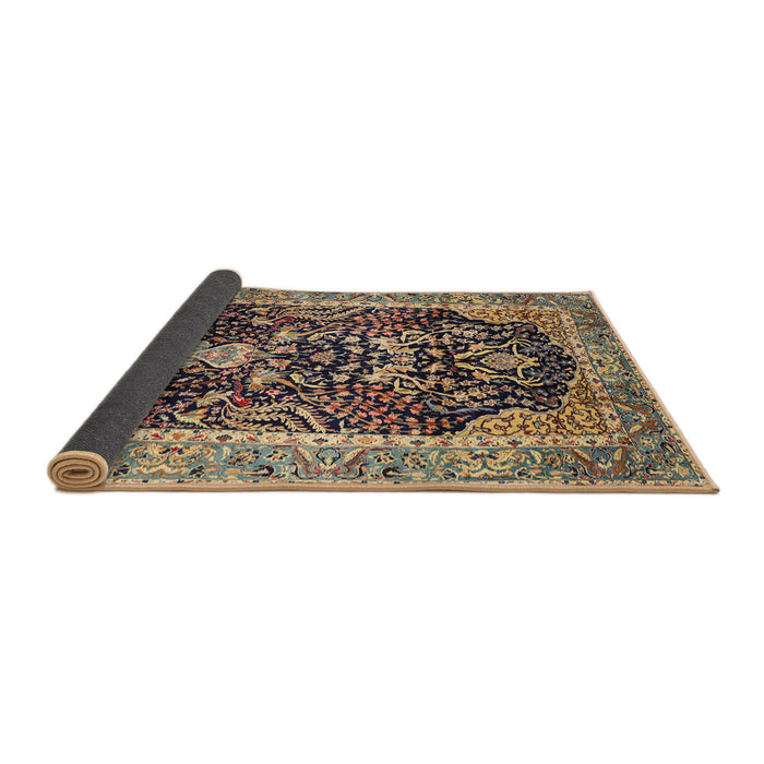 Sideview of Traditional Dark Brown Animal Rug, tr2569