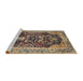 Sideview of Machine Washable Traditional Dark Brown Rug, wshtr2569