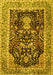 Animal Yellow Traditional Rug, tr2569yw