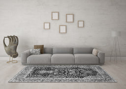 Machine Washable Animal Gray Traditional Rug in a Living Room,, wshtr2569gry