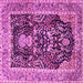 Square Animal Pink Traditional Rug, tr2569pnk