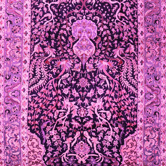 Machine Washable Animal Pink Traditional Rug, wshtr2569pnk