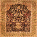 Serging Thickness of Animal Orange Traditional Rug, tr2569org