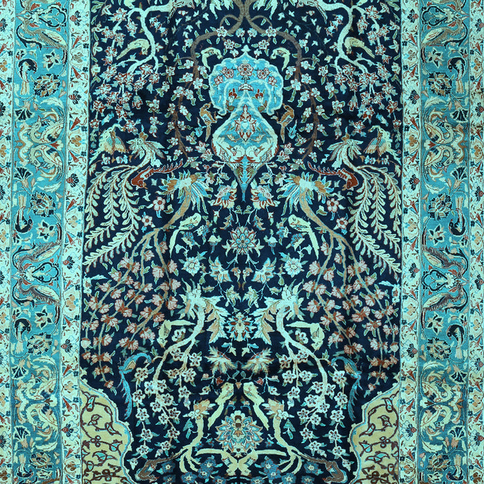 Animal Light Blue Traditional Rug, tr2569lblu