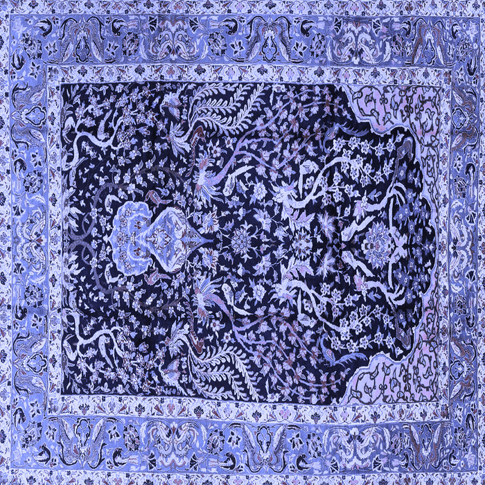 Square Animal Blue Traditional Rug, tr2569blu