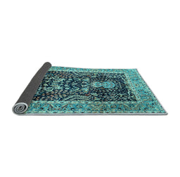 Sideview of Animal Light Blue Traditional Rug, tr2569lblu