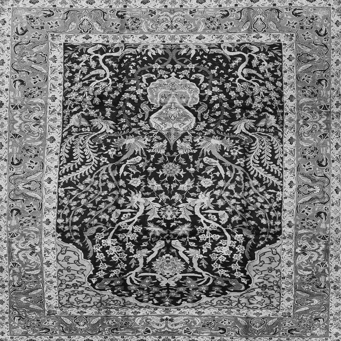 Round Machine Washable Animal Gray Traditional Rug, wshtr2569gry