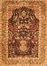 Animal Orange Traditional Rug, tr2569org