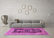 Machine Washable Animal Pink Traditional Rug in a Living Room, wshtr2569pnk