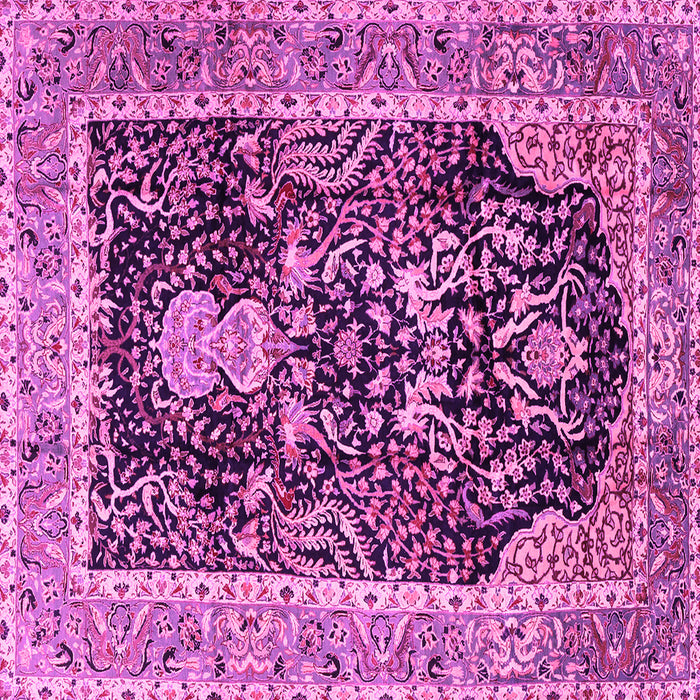 Square Machine Washable Animal Pink Traditional Rug, wshtr2569pnk