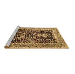Sideview of Machine Washable Animal Brown Traditional Rug, wshtr2569brn