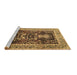 Sideview of Machine Washable Animal Brown Traditional Rug, wshtr2569brn