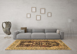 Machine Washable Animal Brown Traditional Rug in a Living Room,, wshtr2569brn