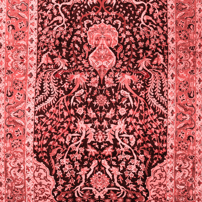 Machine Washable Animal Red Traditional Rug, wshtr2569red