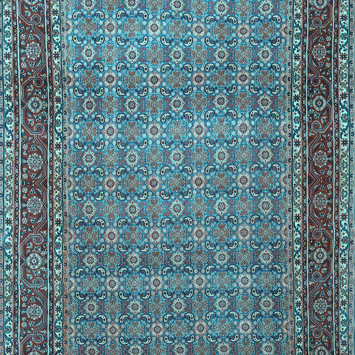 Machine Washable Persian Light Blue Traditional Rug, wshtr256lblu