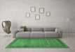 Machine Washable Persian Emerald Green Traditional Area Rugs in a Living Room,, wshtr256emgrn