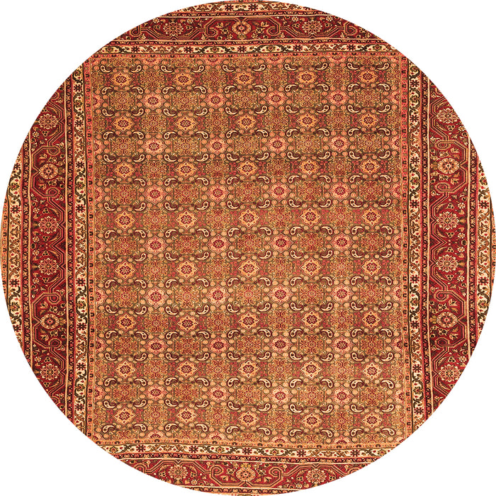 Machine Washable Persian Orange Traditional Area Rugs, wshtr256org