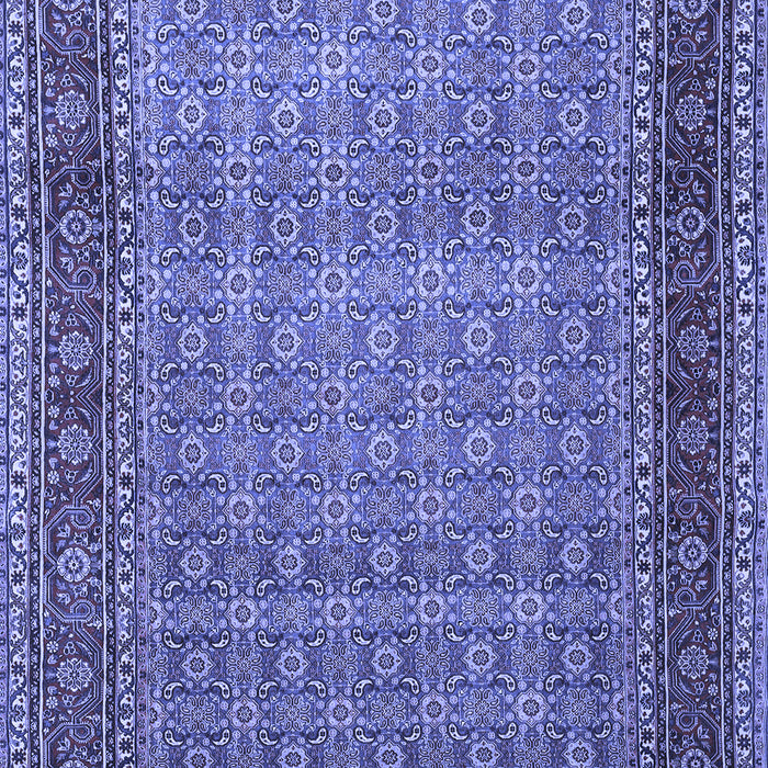 Machine Washable Persian Blue Traditional Rug, wshtr256blu