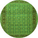 Machine Washable Persian Green Traditional Area Rugs, wshtr256grn