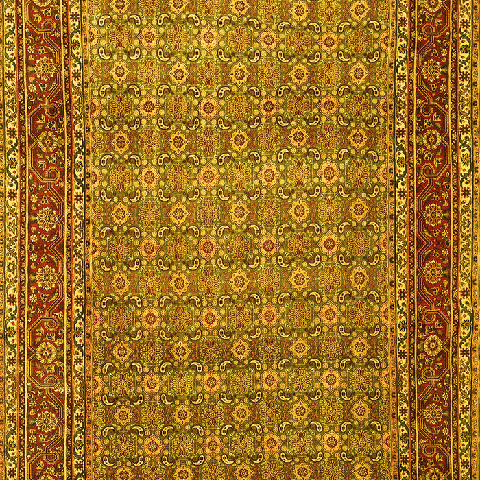 Machine Washable Persian Yellow Traditional Rug, wshtr256yw