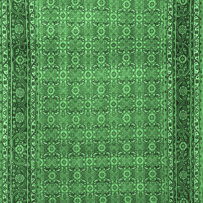 Machine Washable Persian Emerald Green Traditional Area Rugs, wshtr256emgrn