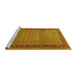 Sideview of Machine Washable Persian Yellow Traditional Rug, wshtr256yw