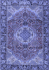 Medallion Blue Traditional Rug, tr2570blu