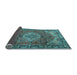 Sideview of Medallion Light Blue Traditional Rug, tr2570lblu