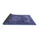 Sideview of Medallion Blue Traditional Rug, tr2570blu