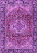 Machine Washable Medallion Purple Traditional Area Rugs, wshtr2570pur