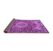 Sideview of Medallion Purple Traditional Rug, tr2570pur