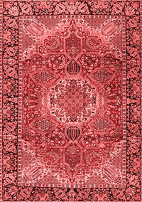 Medallion Red Traditional Rug, tr2570red